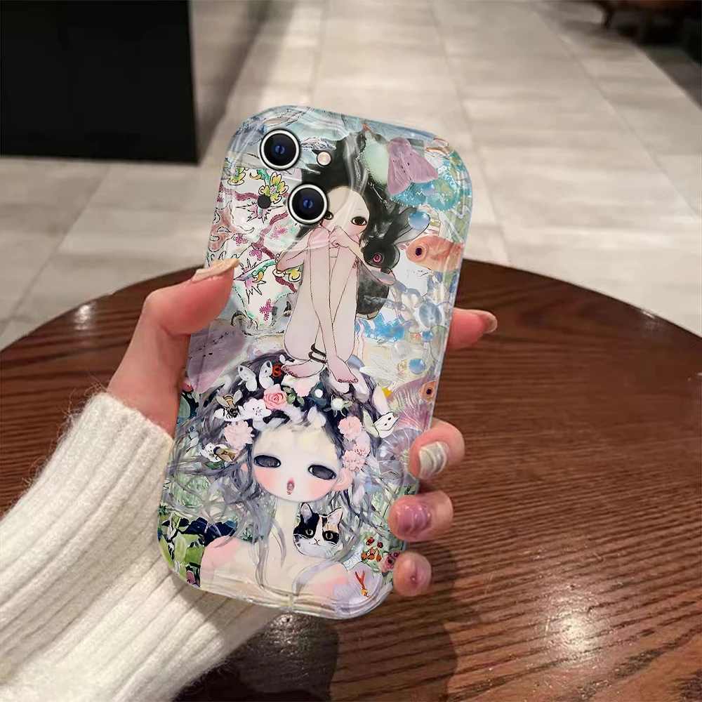 Aya Takano 3D Wave Luxury Phone Case Cover