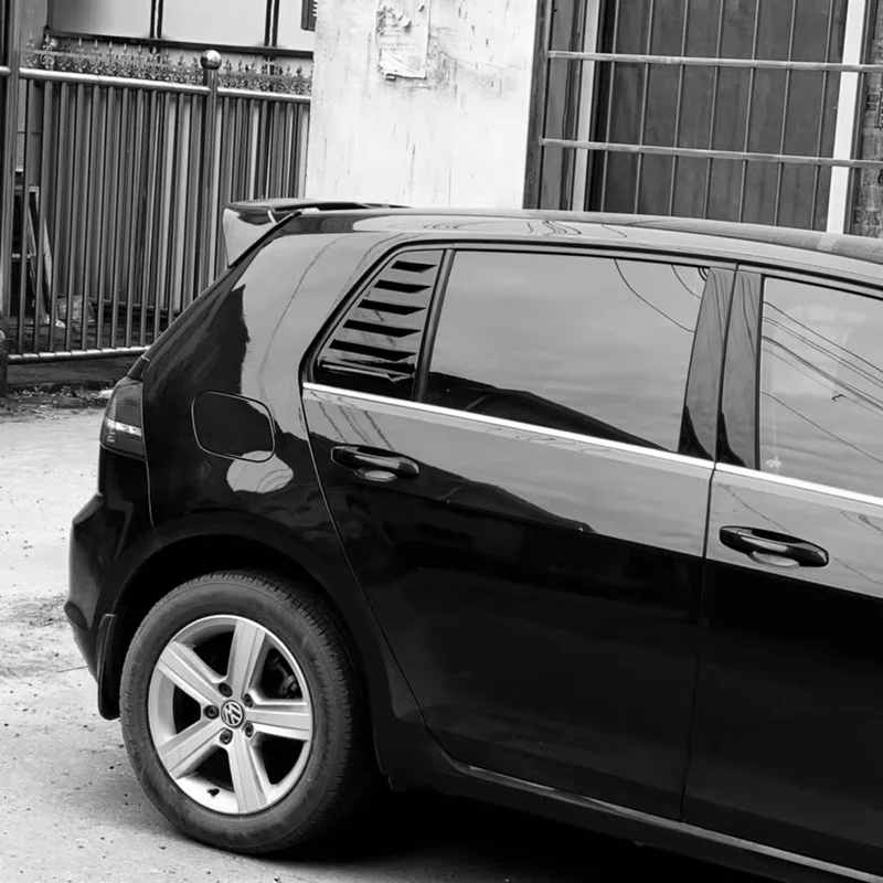 2X Car Rear Window Louver Shutter Cover Trim For VW GOLF 6 MK6 MK6.5 GTI GTD R Window Louver Side Vent 2010-2014
