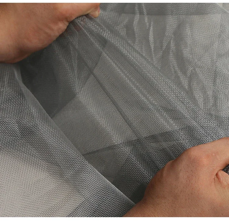 Zipper Mesh Window Screen Anti-mosquito Anti-bird Anti-cat Self-adhesive for Window