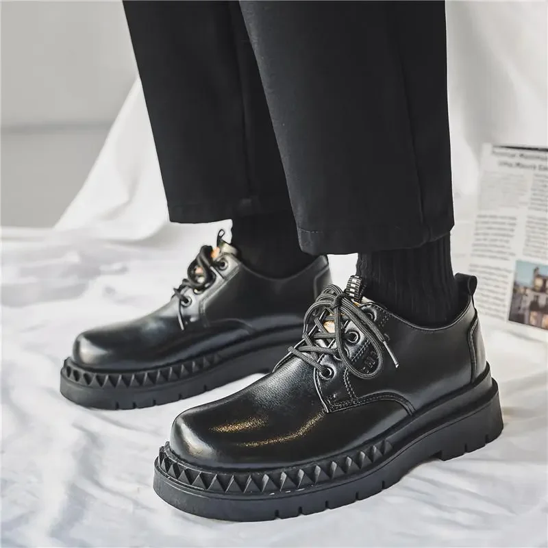 

Черные мужские туфли, осенняя повседневная кожаная обувь с мягкой подошвой, деловые мужские кроссовки, низкие берцы, Мужская модная обувь Martin