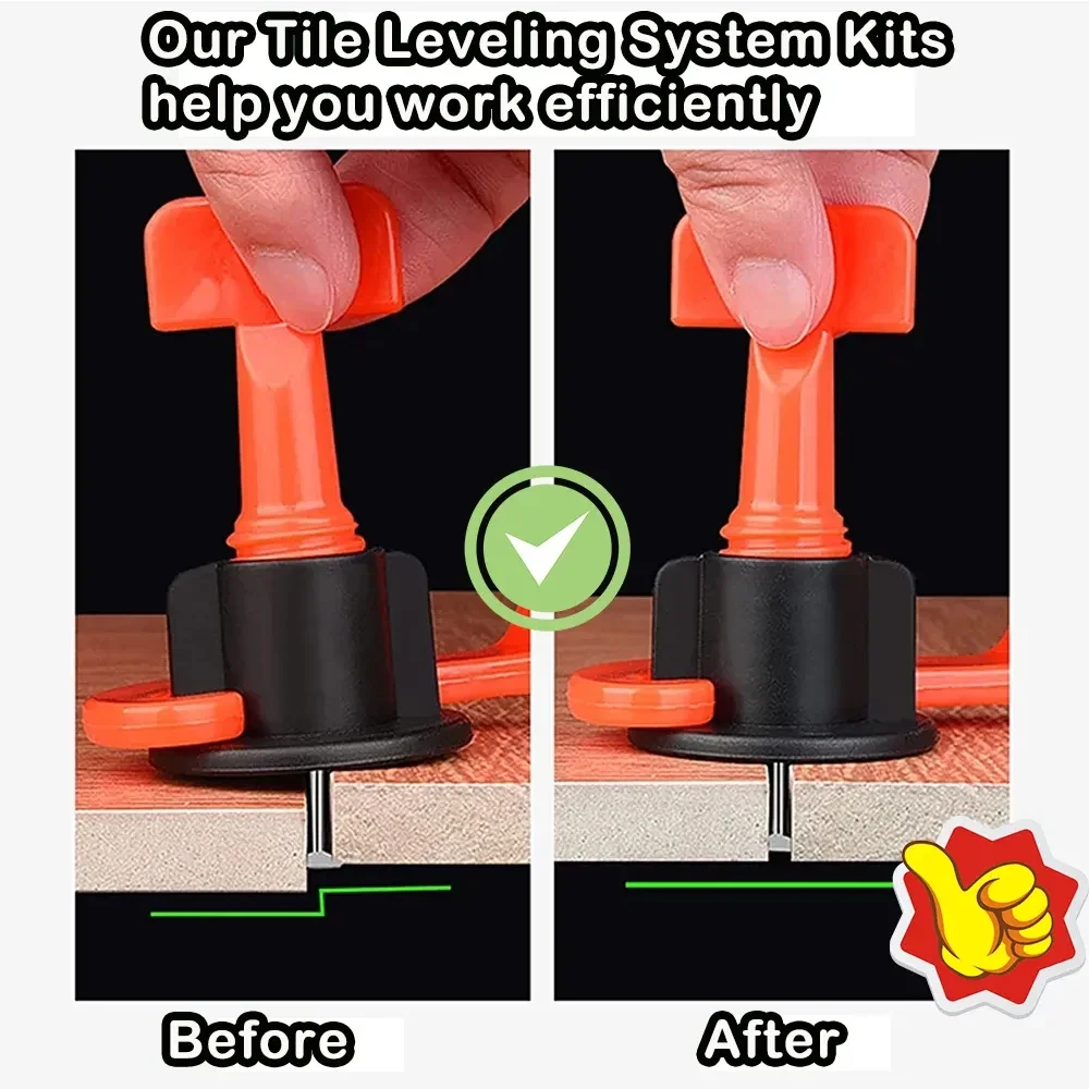 Floor Tile Leveling System Clips Spacers Porcelain Ceramic Leveler Kit For Tile Laying Wall Fixing Construction Tools 51/102 Pcs tile spacers,tile leveling clips,tile leveling tools