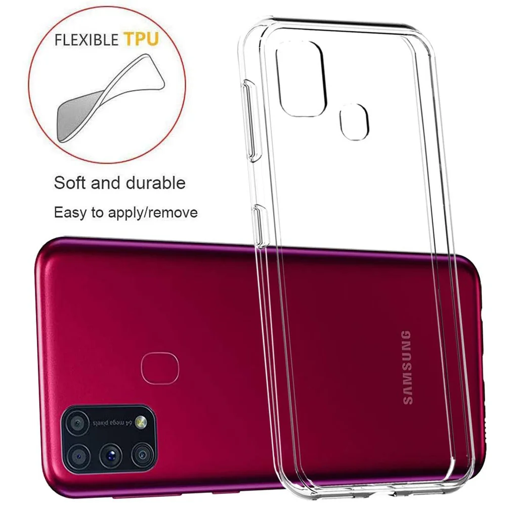 Transparent Clear TPU Bumper Phone Case with Transparent Back Cover