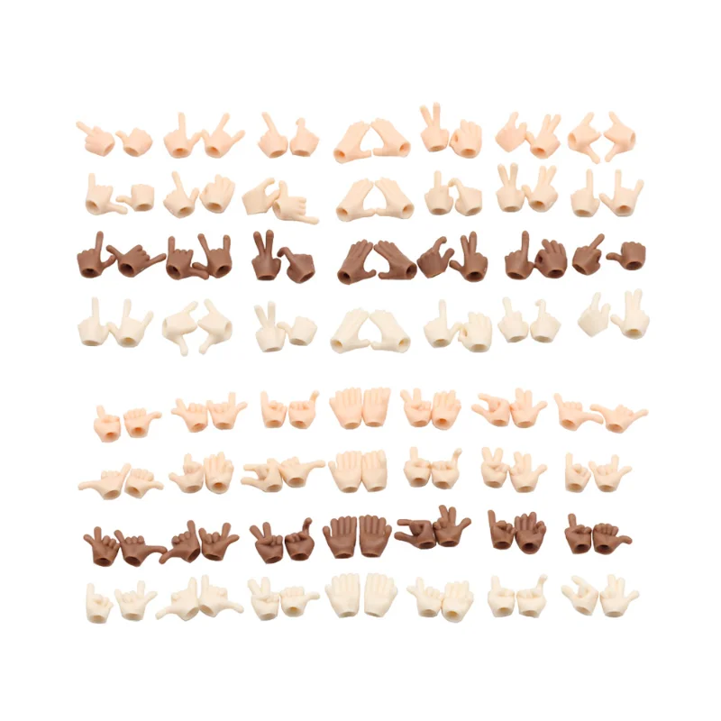 7 Pair DOD Body Parts Ob11 Milk White Muscle 12 Points BJD Doll GSC Clay Human Body Hand Joint Gesture e0bf moulds rose flower shaped hand making soap molds silicone clay mould