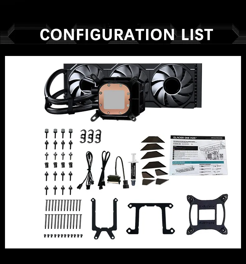 Liquid CPU Cooler BOS|VRM|RAM Assisted Cooling Support LGA1700/1851 AMD AM4/AM5