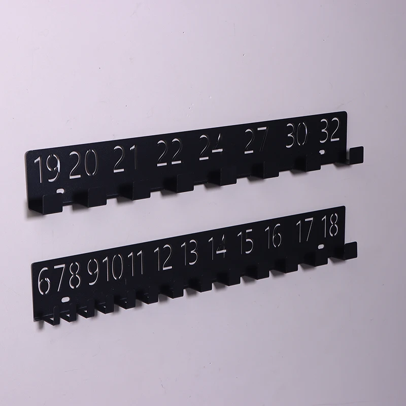 Metall-Schwerlast-Magnetwerkzeug-Organizer - Wandmontiertes Metall-Garagenaufbewahrungssystem mit Nummerierung für Schraubendreher, Schraubenschlüssel – Detail 7