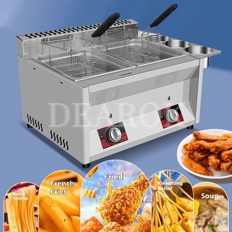 Fryer Gas Commercial Skewer French Fries Fryer Multifunctional Chicken Fryer French Fries Frying Food Household Commercial 2