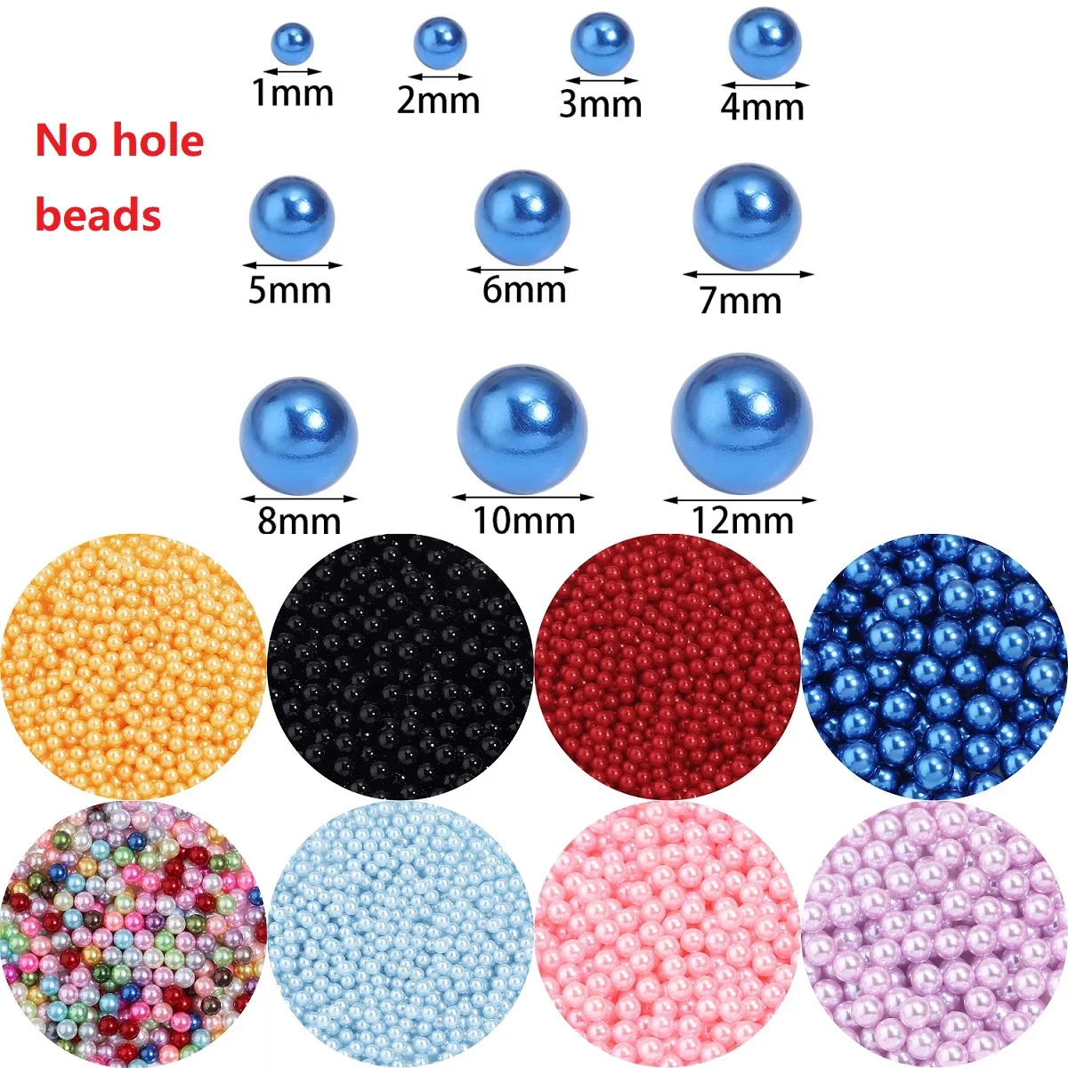 Colorful Imitation Pearl Beads for DIY Crafts and Decorations