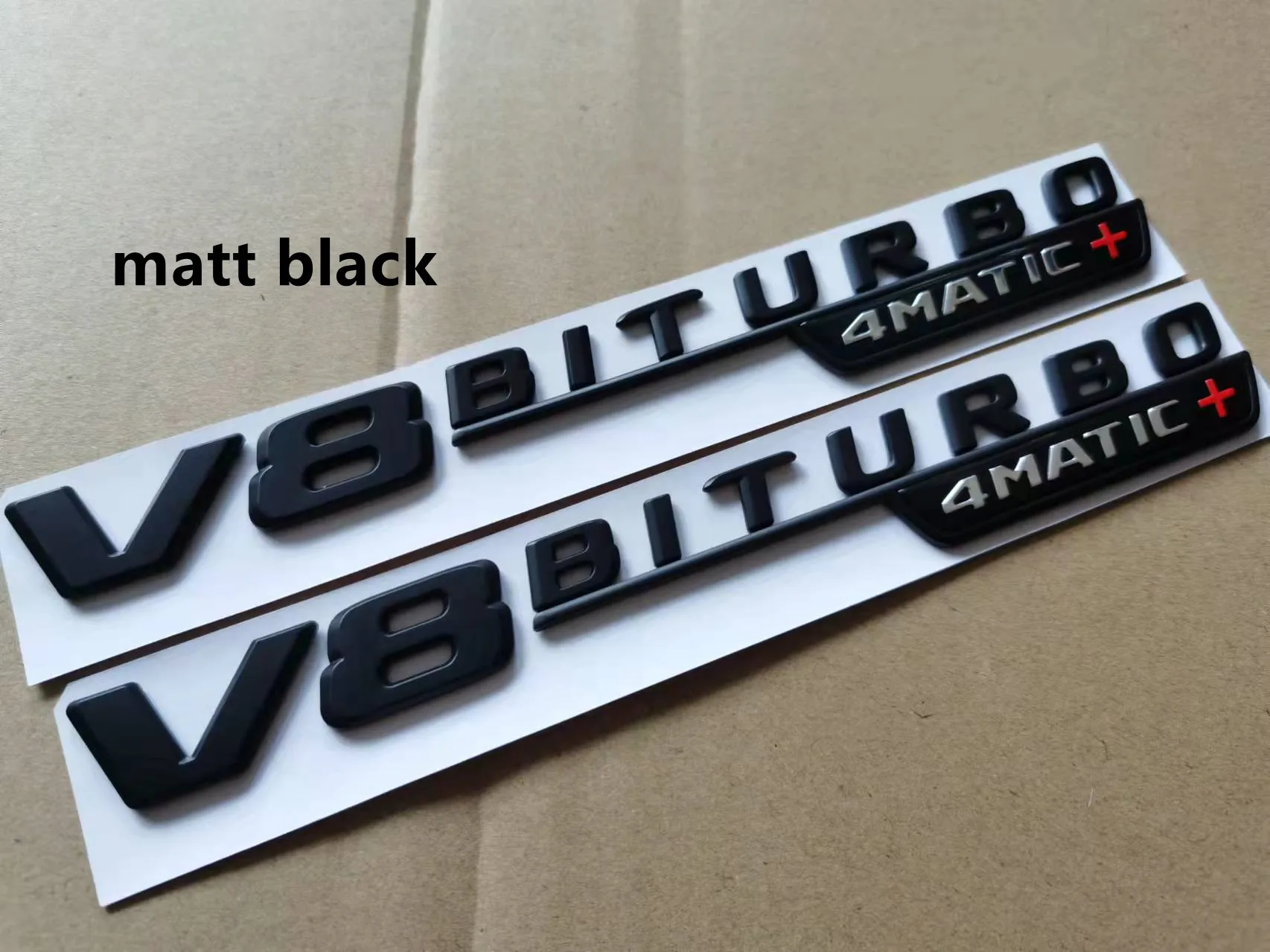 2pcs V8 BITURBO 4matic+ car fender emblem sticker for Mercedes Benz AMG w117 cla45 w205 c63 w212 e63 w207 w176 a45 x156 gla45