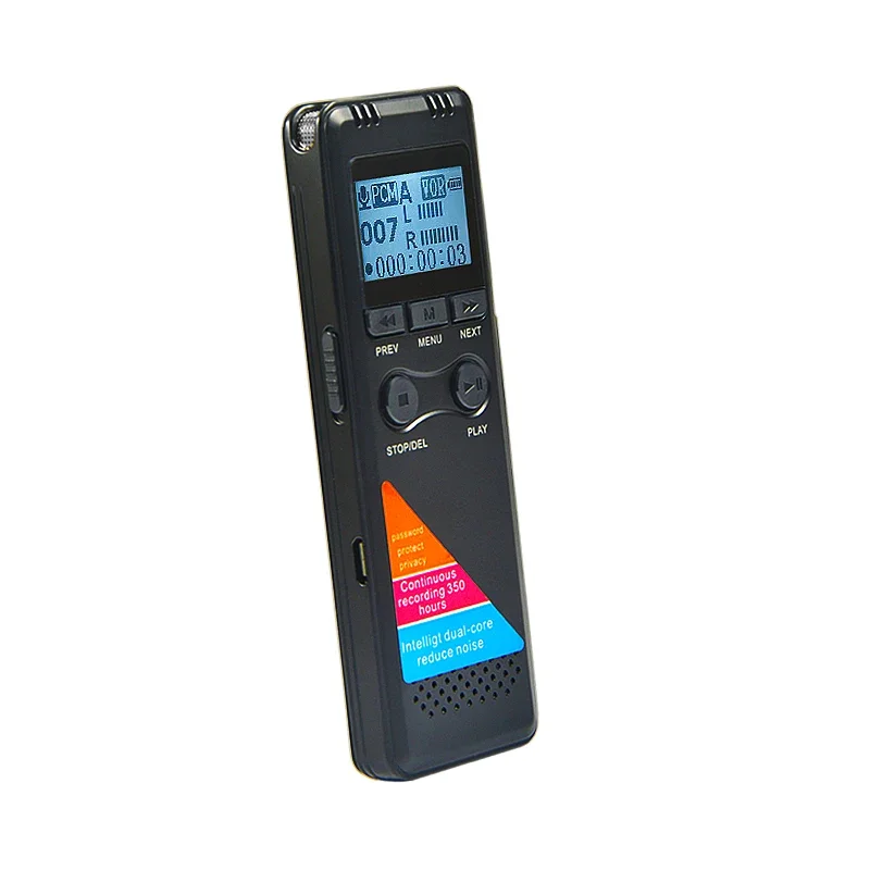 8/32GB Audio Recorder MP3 Player Voice Control Digital Voice Recorder Capacity Activated With Playback For Meeting