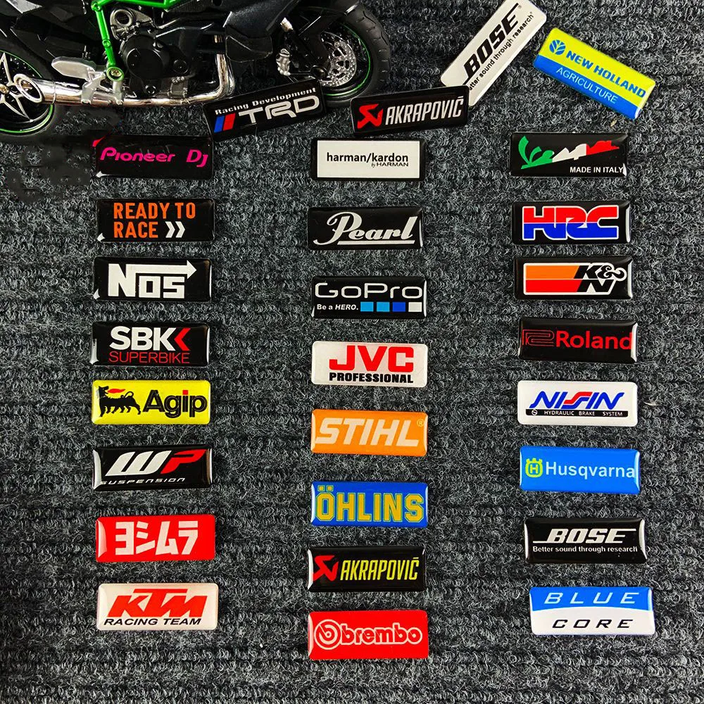 

Waterproof Three-dimensional Reflective Stickers Motorcycle Hondas Kawasakis Stickers Helmet Decoration Creative Modification
