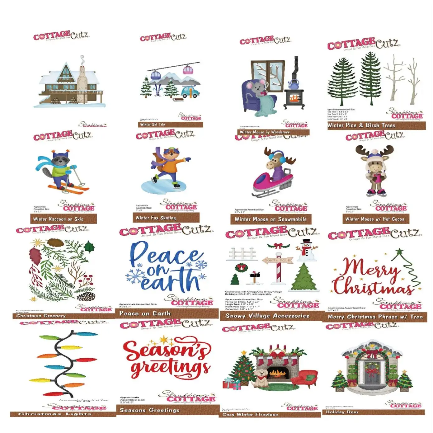 New2024MetalCuttingDiesChristmasTreeHouseDeersledScrapbooking