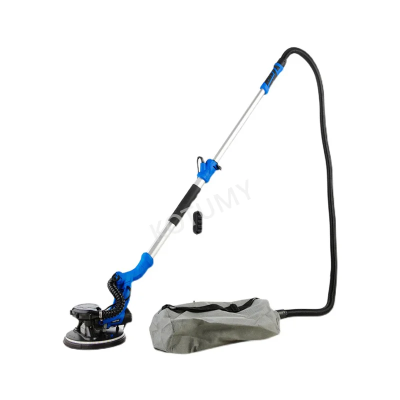 2.2m 3.2m Adjust Length Drywall Sander 220V Dust Free Wall Polishing Grinding Double Led Light Wall Putty Polisher Machine