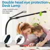Double Head LED Clip Remote Control Desk Lamp Architect Table Lamp for Home Office Lighting 5 Color Modes and 5 Dimmable 4