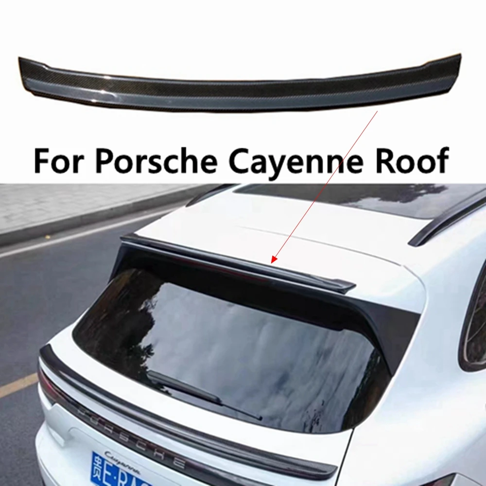 

For Porsche Cayenne 2018 - 2021 High Quality Wing Lip Roof Spoilers Forged carbon & Carbon Fiber & black Spoiler