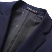 Blazer nouveaux hommes mode affaires couleur unie Style britannique travail professionnel marié robe de mariée meilleur homme Blazer veste 5