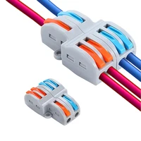 FD-24 PCT 2 in 4 Out 2-Position Push-in Electrical Wire Connector Mini Fast Wiring Cable Splitter Durable Home Terminal Block 5