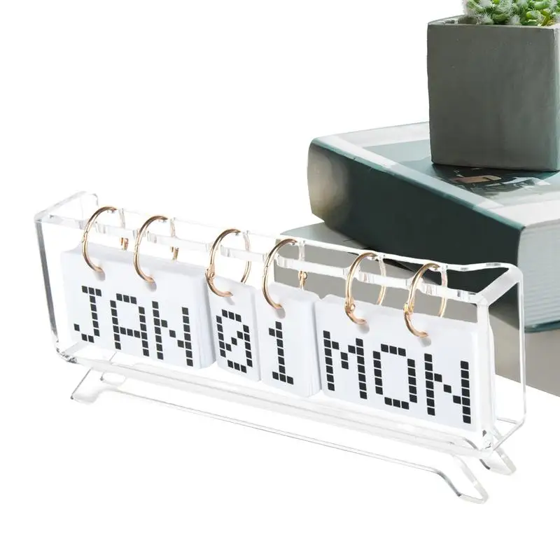 Elegant Acrylic Desk Turn Over Calendar
