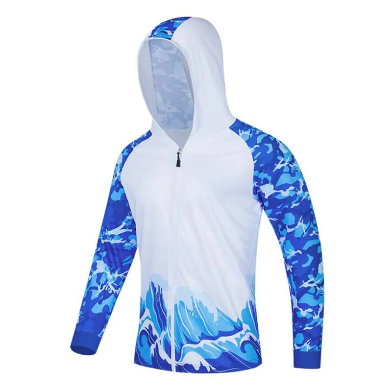 Fly Fishing Clothes Anti-UV Long Sleeve Fishing Jersey Professional Breathable Quick Dry Fishing Hoodie Outdoor Men Clothes Coat