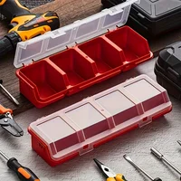 1Pc Multi-Compartment Organizer Box for Screws & Small Parts - Durable Plastic Hardware and Jewelry Storage Case Tool Box 공구함 1