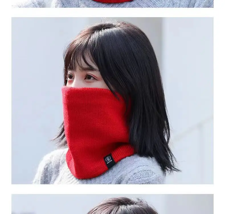 Soft Knitted Neck Warmer Face Cover Collar