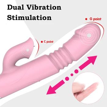 3 In 1 Dildo Rabbit Vibrator 10 Speeds G Spot Clitoris Stimulator Anal Clit Vibrator Sex Toys for Women Couples 3