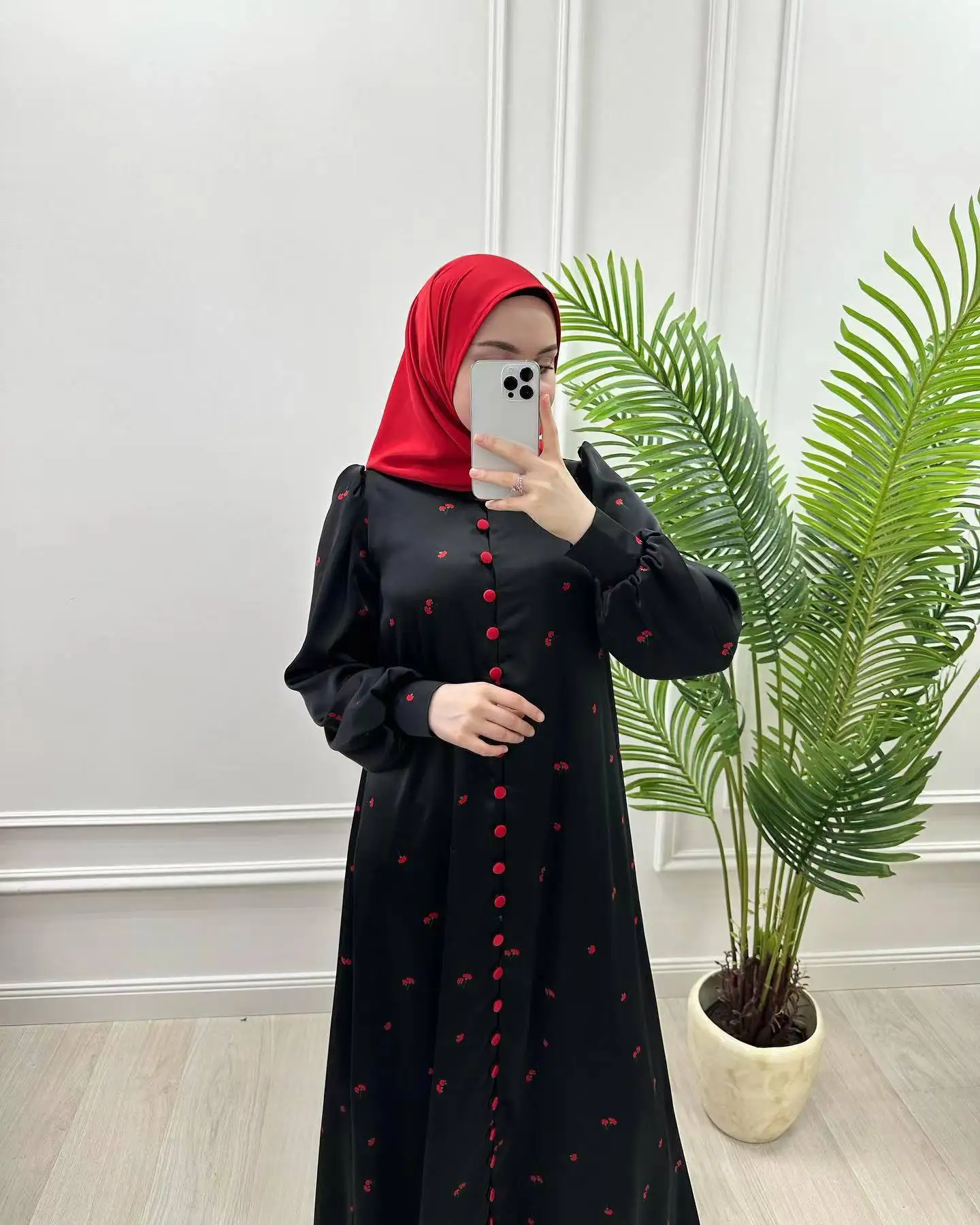 Printed Ramadan Abaya Dress S885064b5472b451bbe04fc57f4768213d