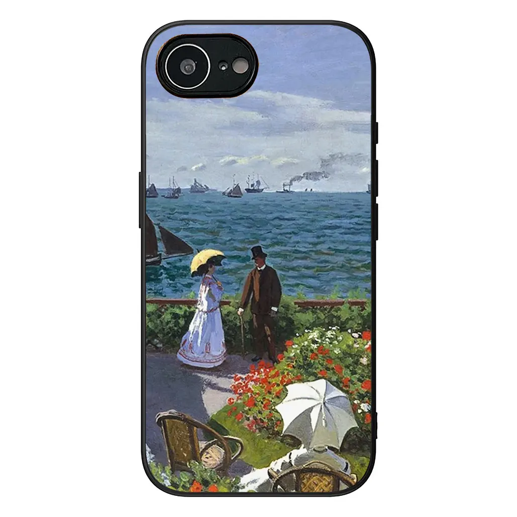Claude Monet Impressionism Waterlily Cat Art Phone Case Cover