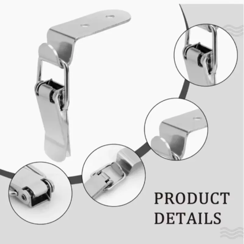 20/1pc Degree Duck-mouth Buckle Hook Lock Metal Spring Hasp Latch Catch Clamps Wooden Box Loaded Draw Toggle Cabinet Door Clasp
