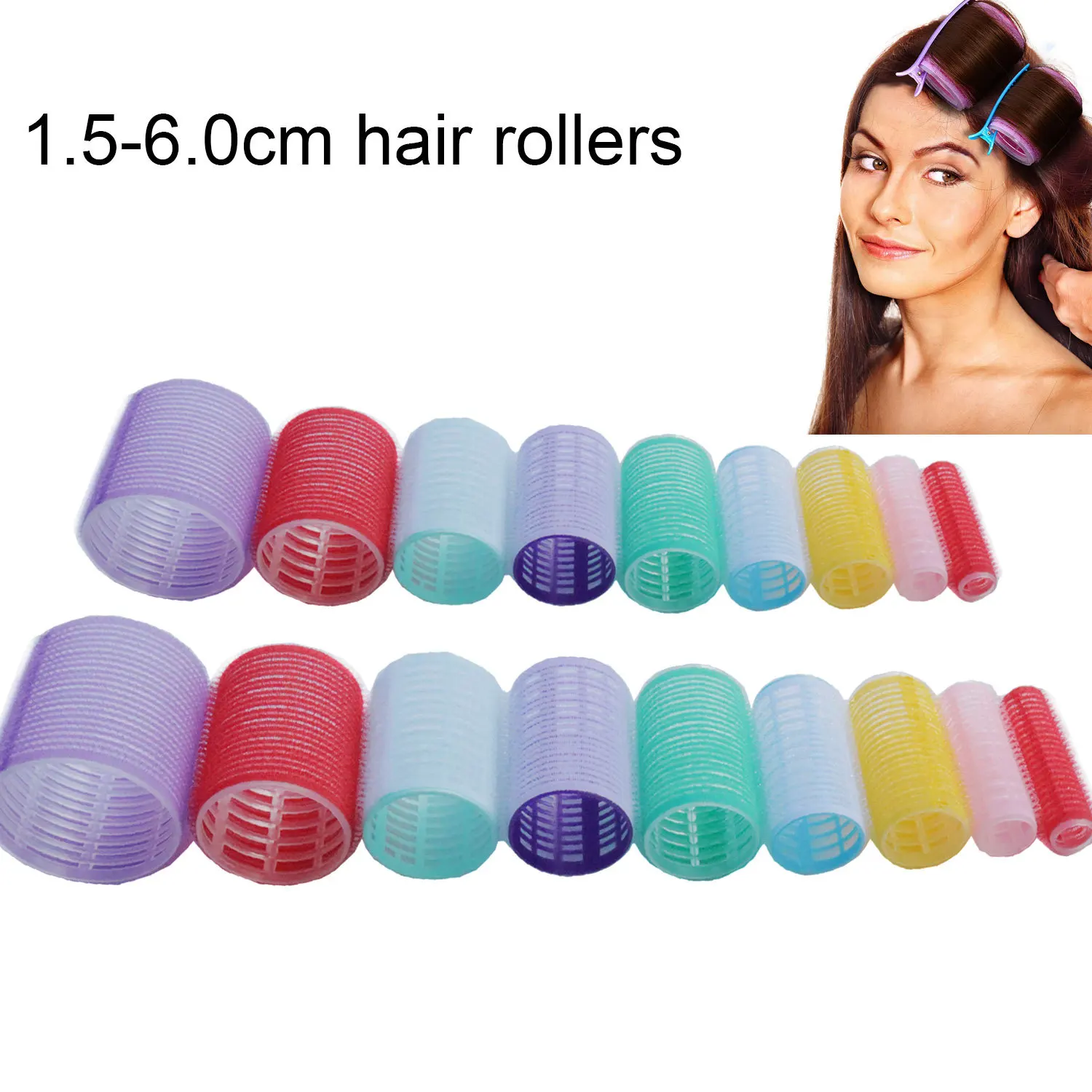 Hair Styling Tool Self-Grip Heatless Hair Curlers No Heat Bangs Volume DIY