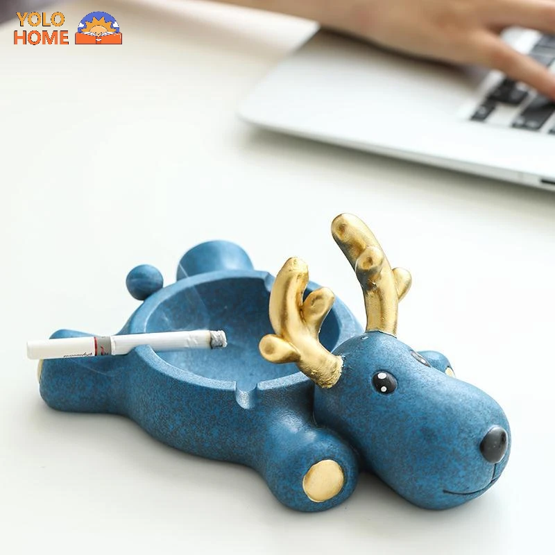 Dragon Aschenbecher Aus Harz - Künstlerischer Zigarettenhalter Mit Drachen-Detail