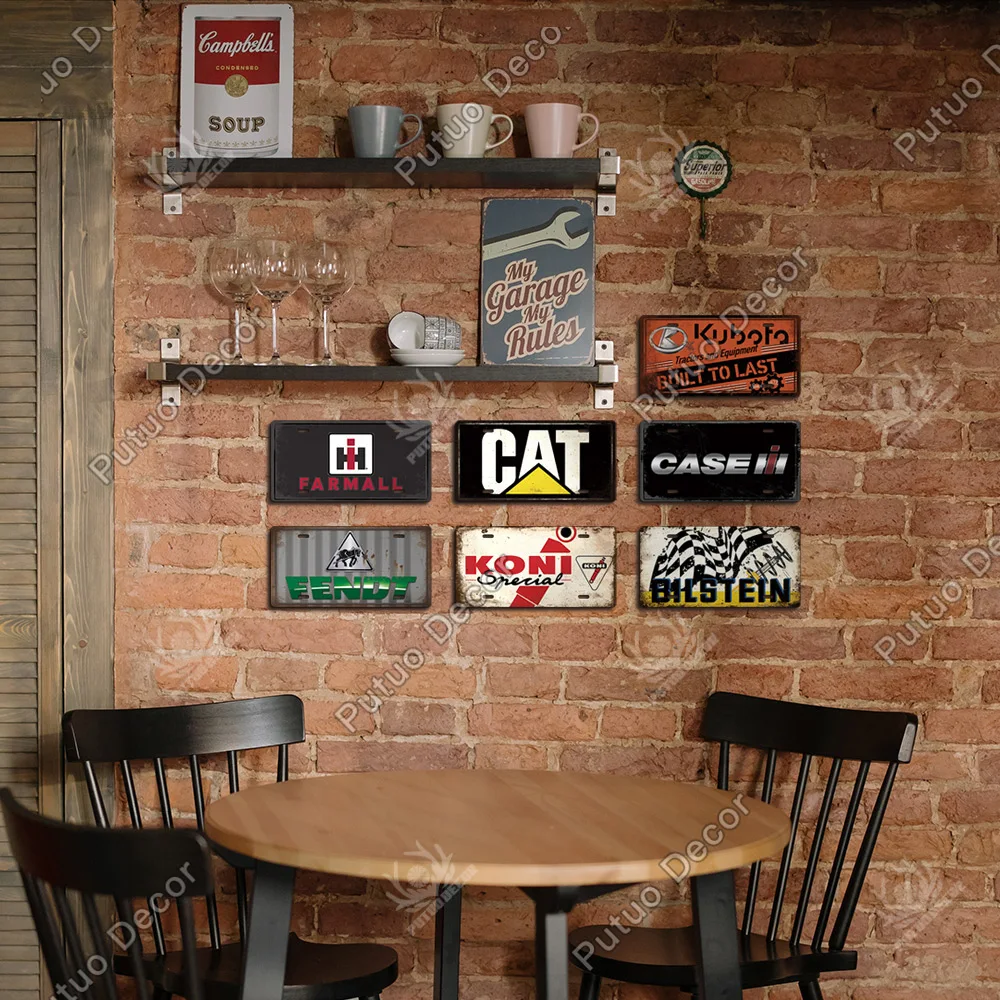 Vintage métal fer signes petrol rétro Garage décor Plaque métal Vintage Bar  Pub