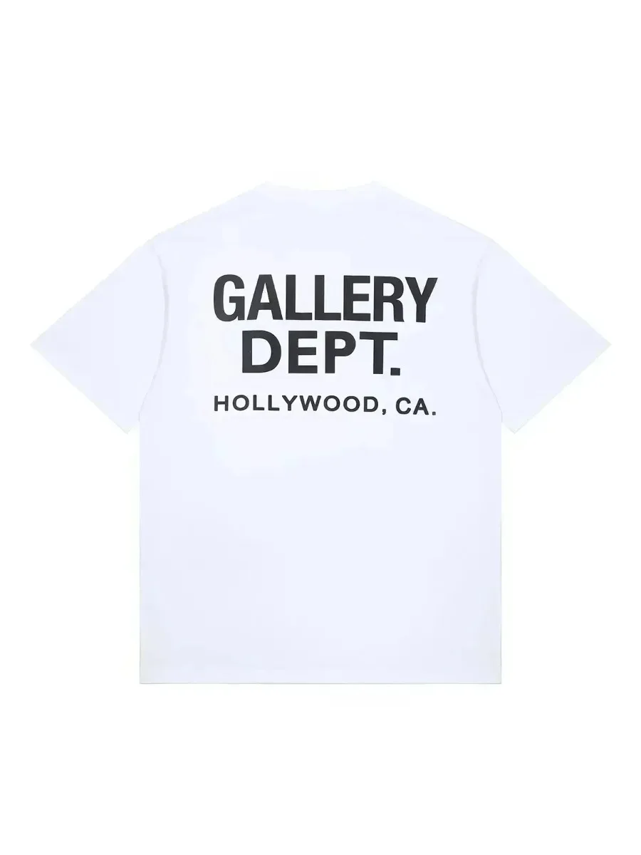 2026 새로운 남성용 GALLERY DEPT 티셔츠 프린트 라지 스트리트웨어 티셔츠 여름 캐주얼 반팔 탑 트렌디 고품질