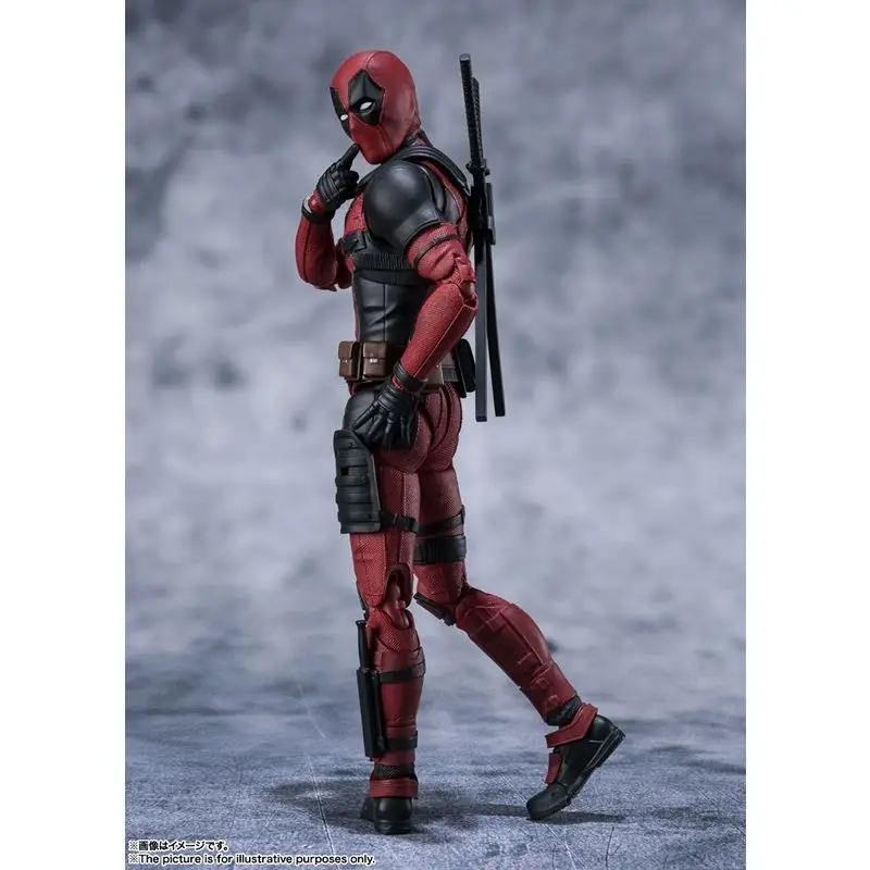 

Фигурка героя Bandai Marvel Shf Deadpool, Подвижные модели игрушек, детский подарок на день рождения, оригинальный товар, пятно 6 дюймов