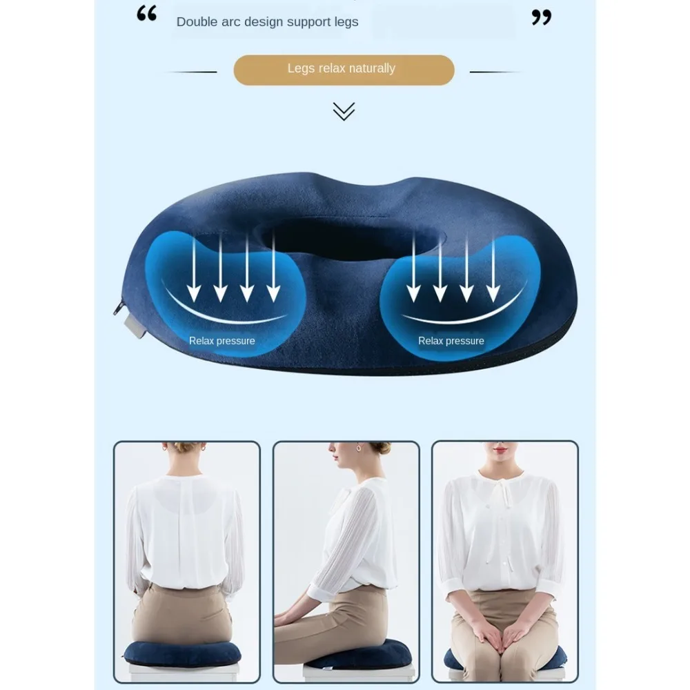 Seat Cushion Pillow for Office Memory Foam Anti Hemorrhoid Massage Tailbone Pillow Car Office Seat Cushion Office Chair  Cushion 4