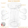 Rotating Makeup Organizer, DIY 8 Layers Adjustable Skincare Organizer Cosmetic Display Case with Brush Holder ＆Perfume Tray 4