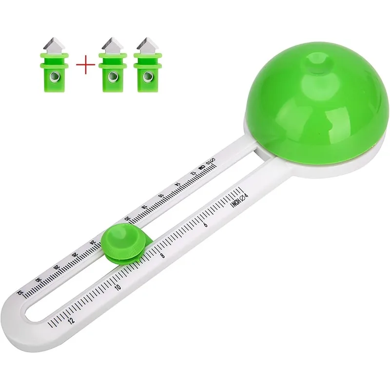 Circle Cutter, Circular Paper Cutter Circle Paper Trimmer Rotary Cutter Craft Supplies, Round Cutting Knife Card Cutters (Green)