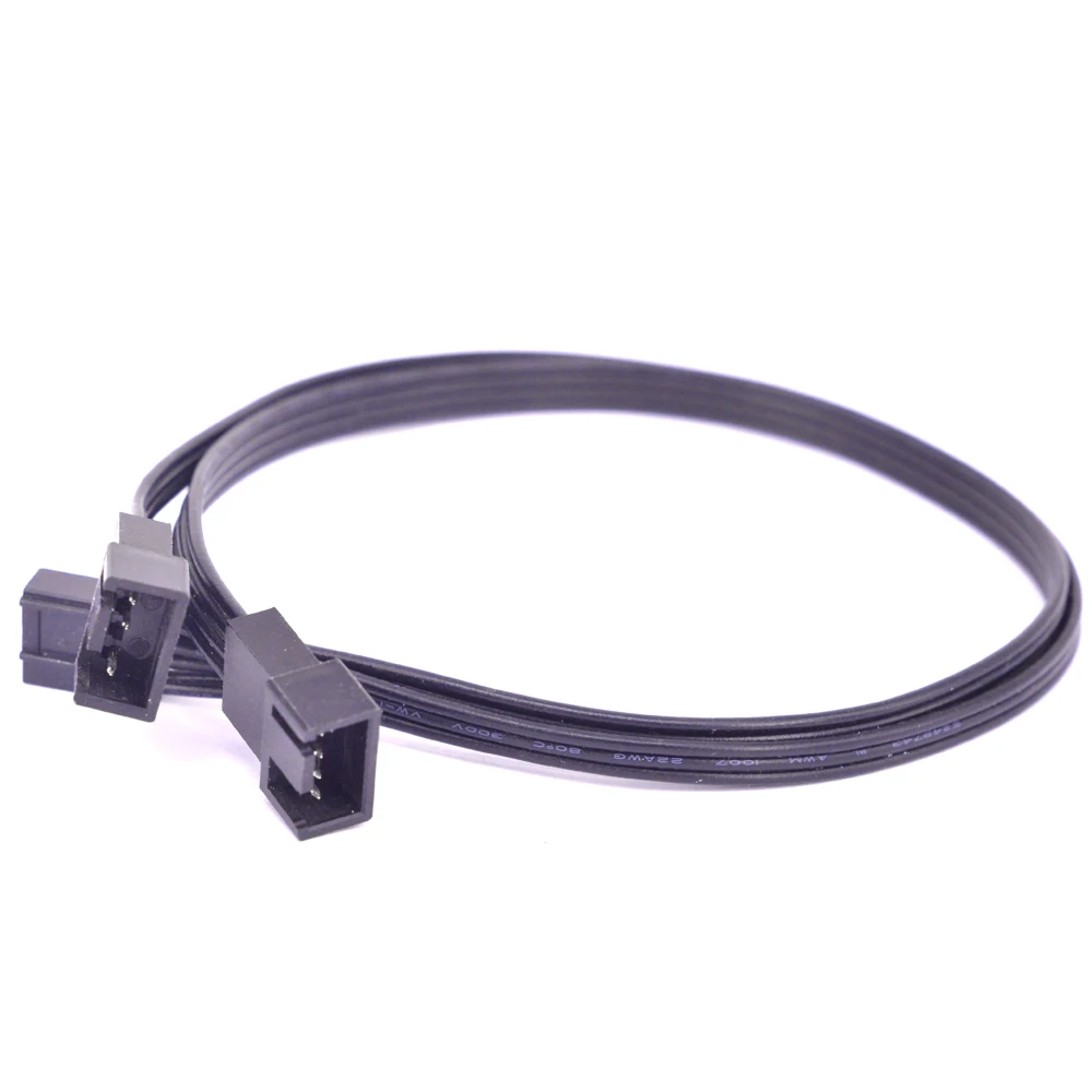 12V 4 Pin Pwm Fan Cable 1 To 2 Power Supply Extension Cable Y Splitter Port Multiplier Computer Pump Fan Connector With Sleeved