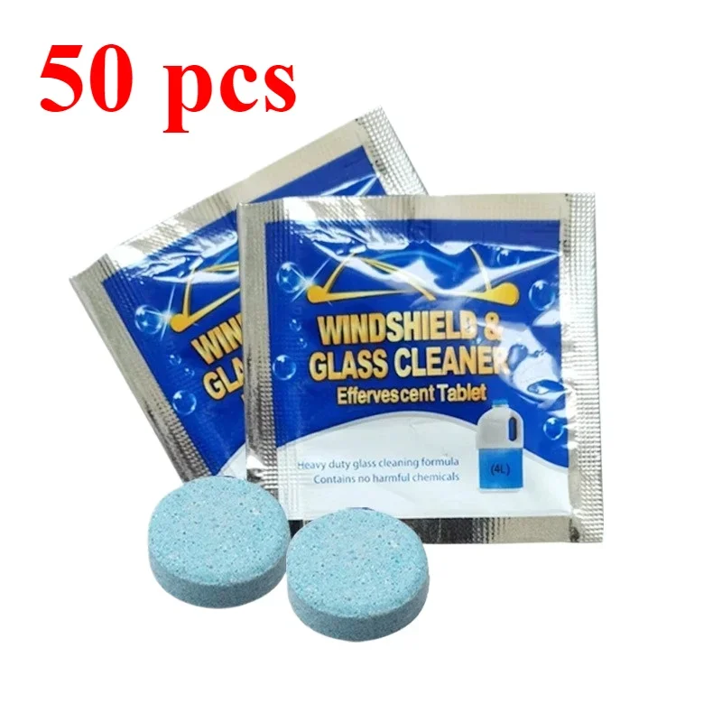 Concentrated Effervescent Windshield Washer Tablets - Powerful Glass Cleaning Solution