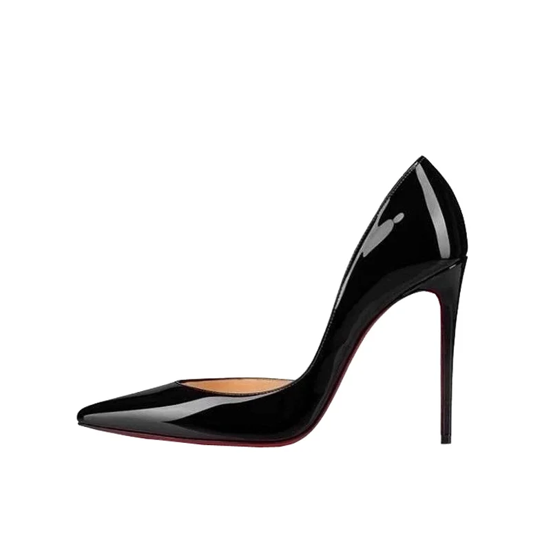 Classic Black Red High Heels Shoes Woman Pumps 12cm Tacones