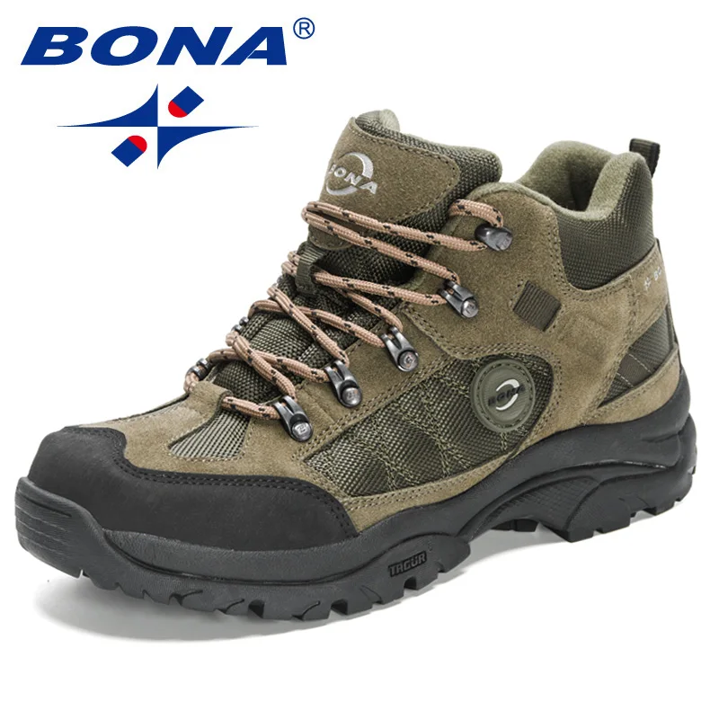 W BONA 2024 nowi projektanci antypoślizgowe, odporne na zużycie, oddychające buty górskie męskie koronkowe wysokiej jakości buty sportowe do biegania