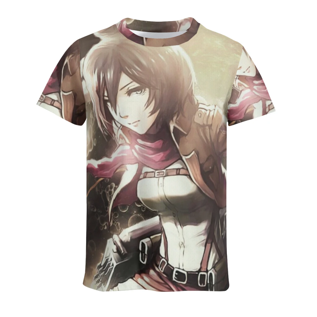 thumbnail image 1 of Camiseta de manga corta con cuello redondo y diseño retro de Wings of Liberty Attack on Titan para hombre, nueva camiseta de verano de manga corta, 1 of 5