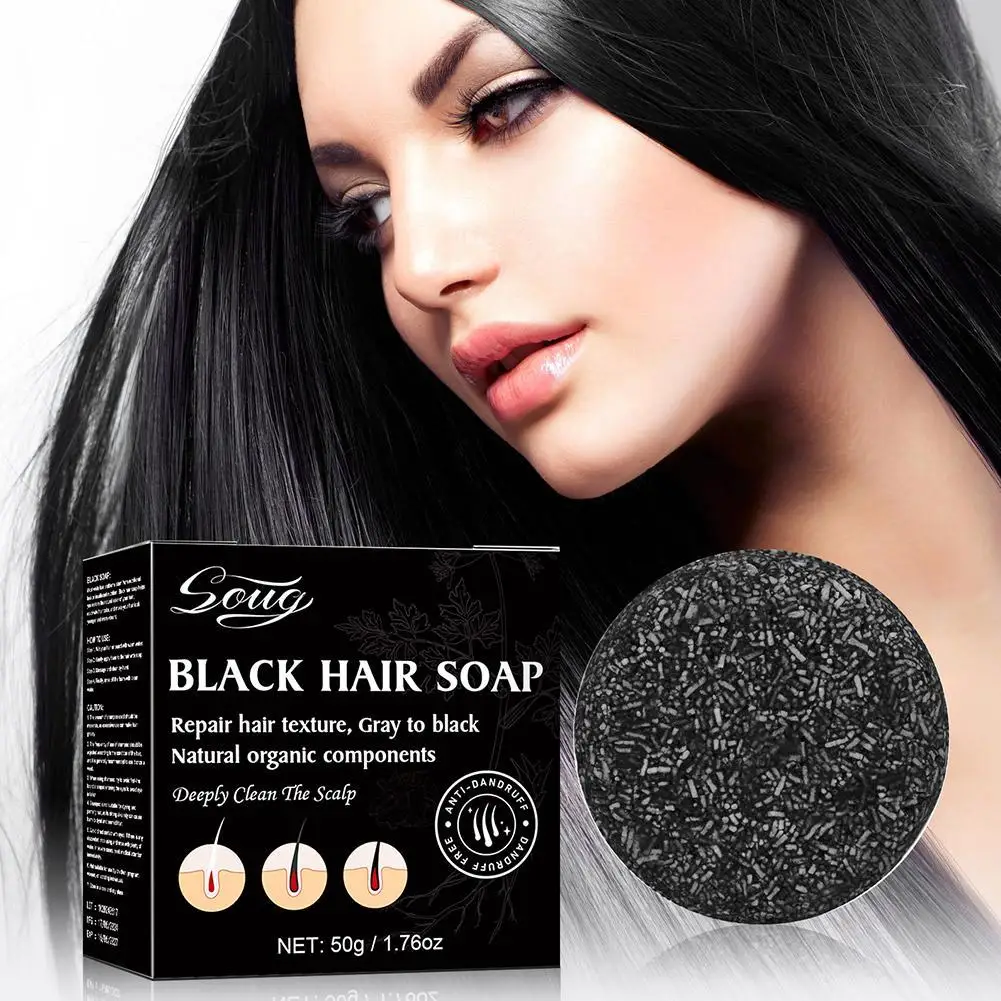 Plant Shampoo Natural Honey Shampoo 50g Polygonum Hair Darkening Shampoo Soap Bar Natural Color White Gray Hair To Black Scalp Treatment Care