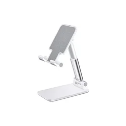 Adjustable Foldable Portable Desktop Stand with Angle and Height Customization (WHITE)