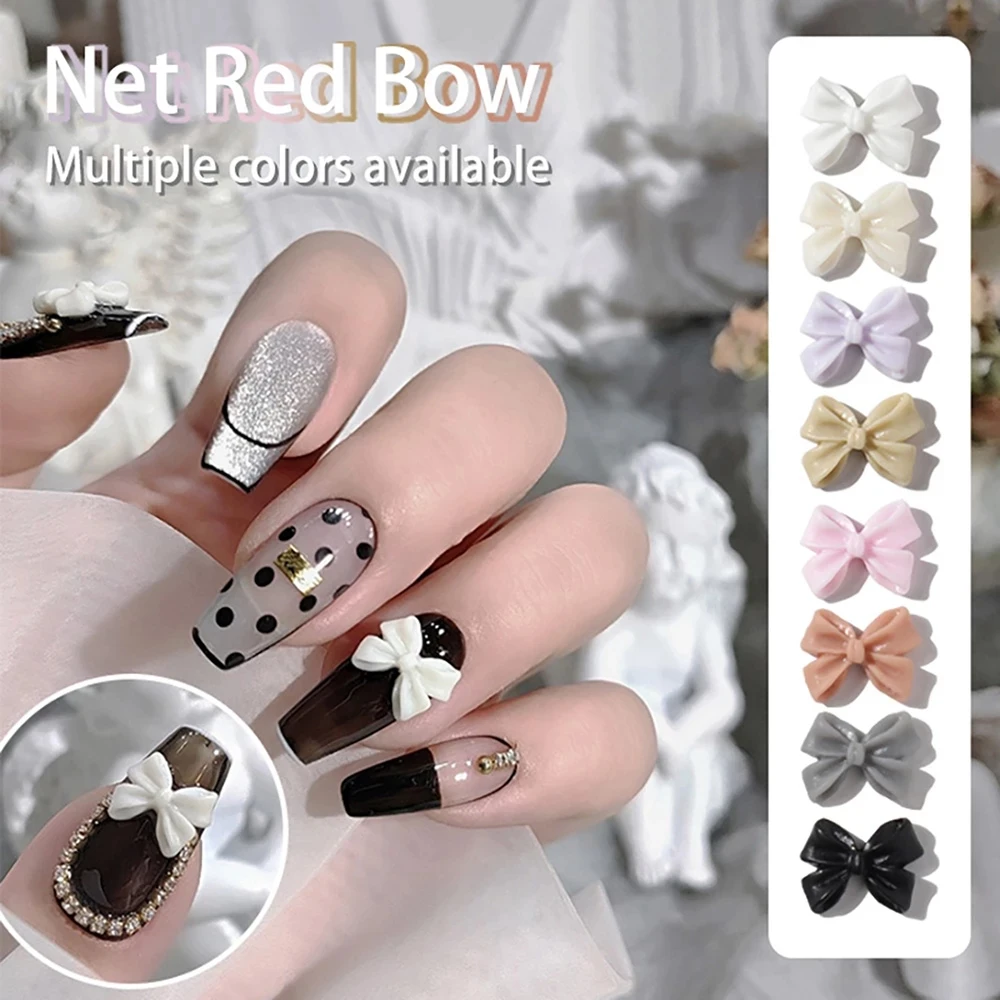 Resin Bow Charms 3D Nail Art / 2pcs 