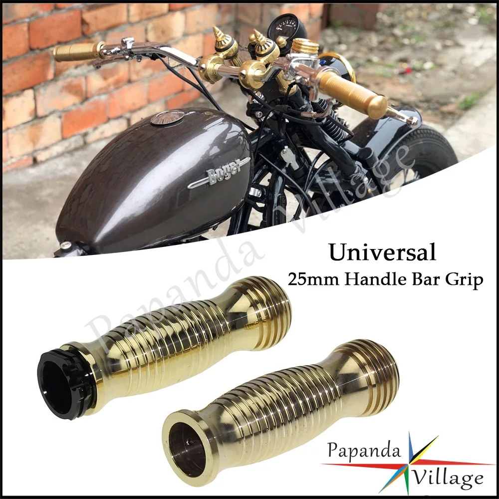 

Алюминиевая ручка с ЧПУ 1 дюйм, латунная ручка для Harley, Honda, Yamaha, Cruiser, Cafe, Racer, Bobber, Chopper, ручки 25 мм, 1 пара