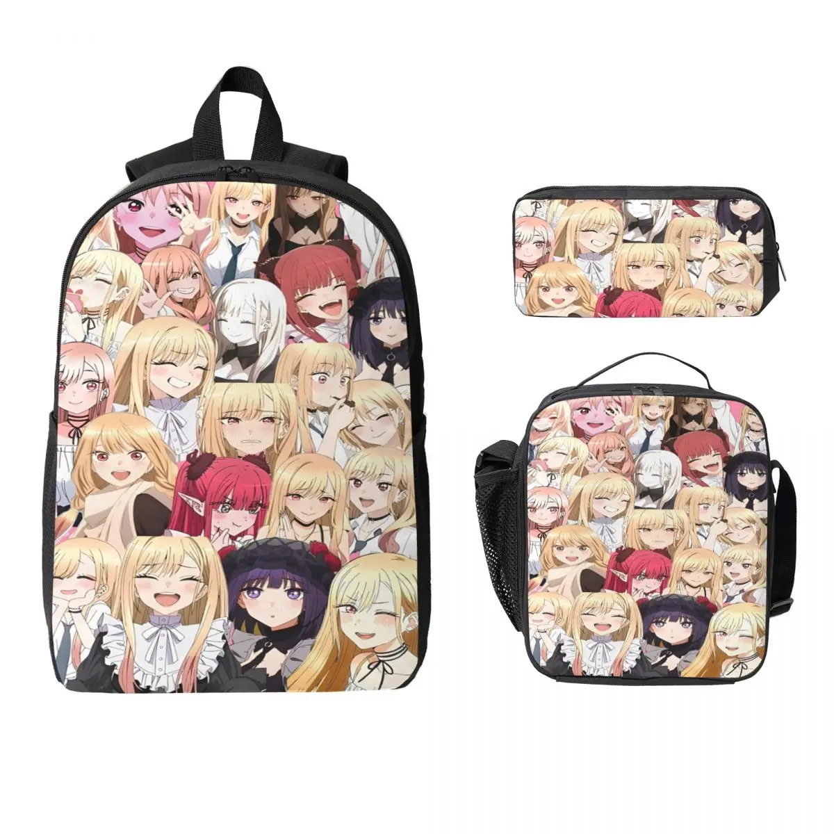 Marin Kitagawa Kids Backpack Lunch Box Pencil Boxes for Boys Girls Backpacks Cute Schoolbag Bookbag Set 1