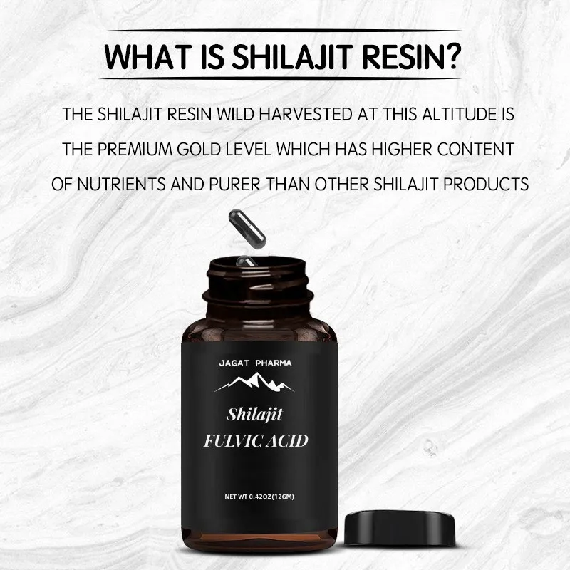 Himalayan Pure Shilajit 120 Caps Naturally Occurring Fulvic Acid