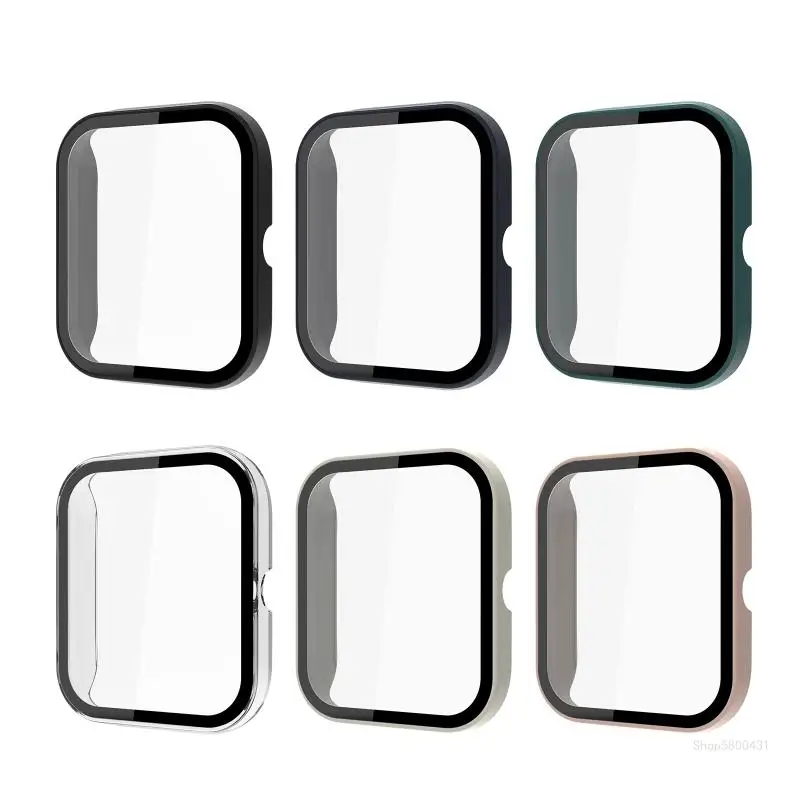 

Protective for Case + Screen Protector for HaylouLS09B Cover With Tempered Glass Film for Smart Watch PC Hard for Shell