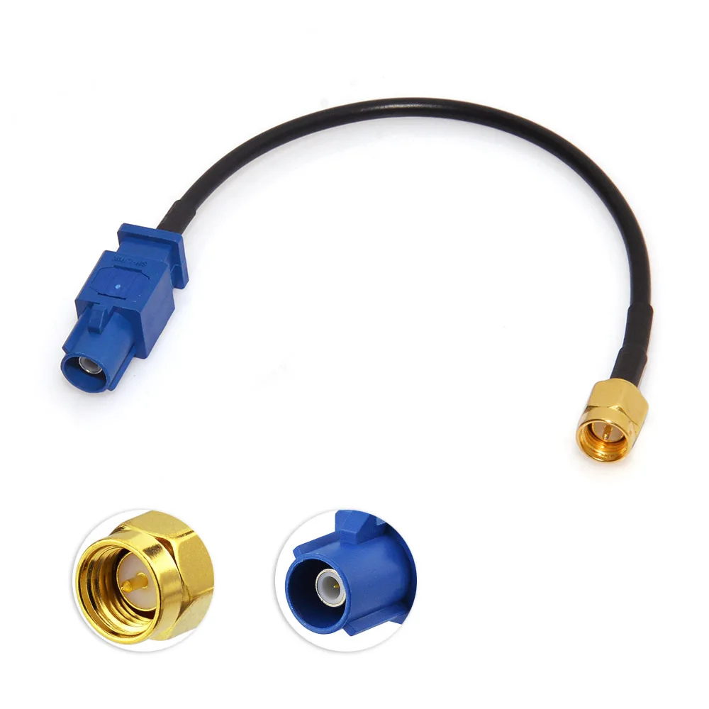 Vehicle GPS Antenna Adapter Cable Fakra to SMA for Car Navigation