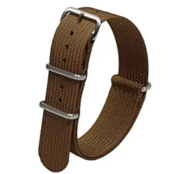 Ribbed Nylon Braided Watch Strap - Durable Ballistic Fabric Watchband - 22mm (C20)